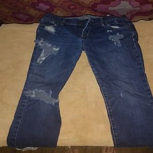 Expencive straight legged jeans.